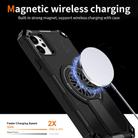 For iPhone 11 Shockproof Kickstand Metallic Shaft MagSafe Phone Case(Black) - 3