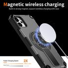 For iPhone 11 Shockproof Kickstand Metallic Shaft MagSafe Phone Case(Silver) - 3