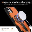 For iPhone 11 Shockproof Kickstand Metallic Shaft MagSafe Phone Case(Orange) - 3
