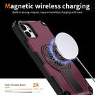 For iPhone 11 Shockproof Kickstand Metallic Shaft MagSafe Phone Case(Purple) - 3
