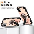 For iPhone 11 Shockproof Kickstand Metallic Shaft MagSafe Phone Case(Rose Gold) - 2