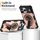 For iPhone 17 Pro Max Shockproof Kickstand Metallic Shaft MagSafe Phone Case(Rose Gold) - 2