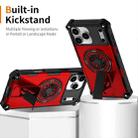For iPhone 17 Pro Shockproof Kickstand Metallic Shaft MagSafe Phone Case(Red) - 2