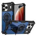For iPhone 17 Pro Shockproof Kickstand Metallic Shaft MagSafe Phone Case(Blue) - 1