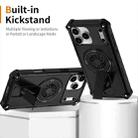 For iPhone 17 Pro Shockproof Kickstand Metallic Shaft MagSafe Phone Case(Black) - 2