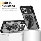 For iPhone 17 Pro Shockproof Kickstand Metallic Shaft MagSafe Phone Case(Silver) - 2