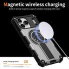 For iPhone 17 Pro Shockproof Kickstand Metallic Shaft MagSafe Phone Case(Silver) - 3
