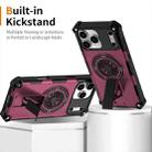 For iPhone 17 Pro Shockproof Kickstand Metallic Shaft MagSafe Phone Case(Purple) - 2