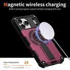 For iPhone 17 Pro Shockproof Kickstand Metallic Shaft MagSafe Phone Case(Purple) - 3