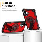 For iPhone 17 Shockproof Kickstand Metallic Shaft MagSafe Phone Case(Red) - 2