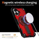 For iPhone 17 Shockproof Kickstand Metallic Shaft MagSafe Phone Case(Red) - 3
