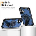 For iPhone 17 Shockproof Kickstand Metallic Shaft MagSafe Phone Case(Blue) - 2