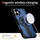 For iPhone 17 Shockproof Kickstand Metallic Shaft MagSafe Phone Case(Blue) - 3