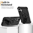 For iPhone 17 Shockproof Kickstand Metallic Shaft MagSafe Phone Case(Black) - 2