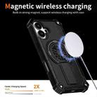 For iPhone 17 Shockproof Kickstand Metallic Shaft MagSafe Phone Case(Black) - 3