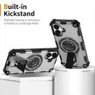 For iPhone 17 Shockproof Kickstand Metallic Shaft MagSafe Phone Case(Silver) - 2