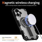 For iPhone 17 Shockproof Kickstand Metallic Shaft MagSafe Phone Case(Silver) - 3