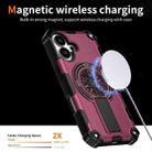 For iPhone 17 Shockproof Kickstand Metallic Shaft MagSafe Phone Case(Purple) - 3