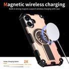 For iPhone 17 Shockproof Kickstand Metallic Shaft MagSafe Phone Case(Rose Gold) - 3