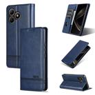 For Wiko Hi Enjoy 80S AZNS Magnetic Calf Texture Flip Leather Phone Case(Dark Blue) - 1