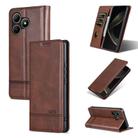 For Wiko Hi Enjoy 80S AZNS Magnetic Calf Texture Flip Leather Phone Case(Dark Brown) - 1
