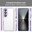 For Sony Xperia 1 VII PC Hybrid TPU Airbag Shockproof Phone Case(Transparent Purple) - 2