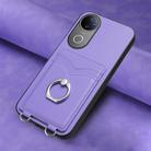 For vivo V50 / V50e R20 Ring Card Holder Phone Case(Purple) - 2