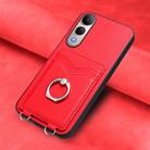 For vivo V50 Lite 4G R20 Ring Card Holder Phone Case(Red) - 2