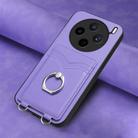 For vivo X200s R20 Ring Card Holder Phone Case(Purple) - 2