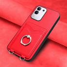 For vivo Y29 4G / T4x / Y300t R20 Ring Card Holder Phone Case(Red) - 2