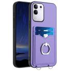 For vivo Y29 4G / T4x / Y300t R20 Ring Card Holder Phone Case(Purple) - 1