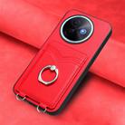 For vivo Y39 5G / Y300i R20 Ring Card Holder Phone Case(Red) - 2