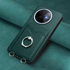 For vivo Y39 5G / Y300i R20 Ring Card Holder Phone Case(Green) - 2