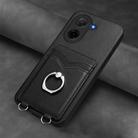 For Redmi A5 4G 171.7mm / Xiaomi Poco C71 R20 Ring Card Holder Phone Case(Black) - 2