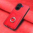 For Redmi A5 4G 171.7mm / Xiaomi Poco C71 R20 Ring Card Holder Phone Case(Red) - 2