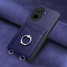 For Redmi A5 4G 171.7mm / Xiaomi Poco C71 R20 Ring Card Holder Phone Case(Blue) - 2