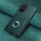 For Redmi A5 4G 171.7mm / Xiaomi Poco C71 R20 Ring Card Holder Phone Case(Green) - 2