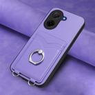 For Redmi A5 4G 171.7mm / Xiaomi Poco C71 R20 Ring Card Holder Phone Case(Purple) - 2