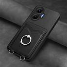 For Redmi Turbo 4 Pro / Xiaomi Poco F7 R20 Ring Card Holder Phone Case(Black) - 2