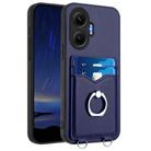 For Redmi Turbo 4 Pro / Xiaomi Poco F7 R20 Ring Card Holder Phone Case(Blue) - 1