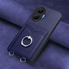 For Redmi Turbo 4 Pro / Xiaomi Poco F7 R20 Ring Card Holder Phone Case(Blue) - 2