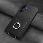 For Samsung Galaxy M16 5G / F16 5G R20 Ring Card Holder Phone Case(Black) - 2
