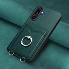 For Samsung Galaxy M16 5G / F16 5G R20 Ring Card Holder Phone Case(Green) - 2