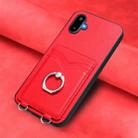 For Samsung Galaxy M06 5G / F06 5G R20 Ring Card Holder Phone Case(Red) - 2