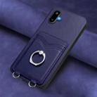 For Samsung Galaxy M06 5G / F06 5G R20 Ring Card Holder Phone Case(Blue) - 2