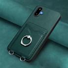 For Samsung Galaxy M06 5G / F06 5G R20 Ring Card Holder Phone Case(Green) - 2