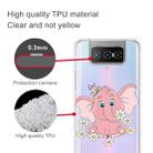 For Asus Zenfone 7 Pro ZS671KS Shockproof Painted Transparent TPU Protective Case(Little Pink Elephant) - 3