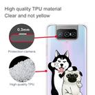 For Asus Zenfone 7 Pro ZS671KS Shockproof Painted Transparent TPU Protective Case(Selfie Dog) - 3