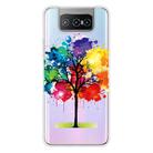 For Asus Zenfone 7 Pro ZS671KS Shockproof Painted Transparent TPU Protective Case(Oil Painting Tree) - 1