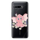 For Asus ROG Phone 3 ZS661KS Shockproof Painted Transparent TPU Protective Case(Little Pink Elephant) - 1